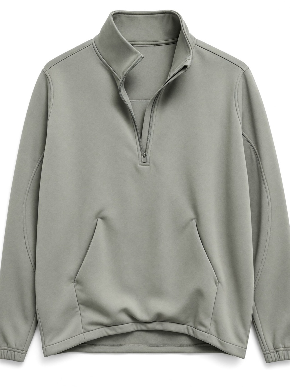 lululemon SmoothSpacer Mock Neck Half Zip Pullover Sweatshirt Sage | SP